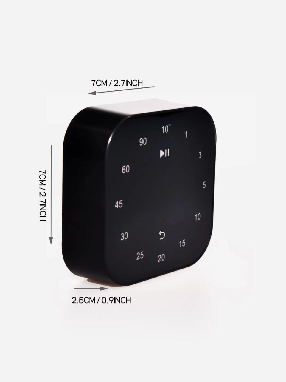 Touch Magnetic Digital Kitchen Timer, (Pure Black)