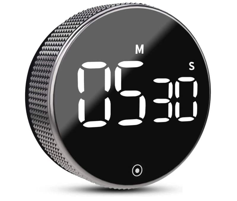 Magnetic Digital Timers, Manual Countdown Kitchen Timer Countdown Clock(Silver)