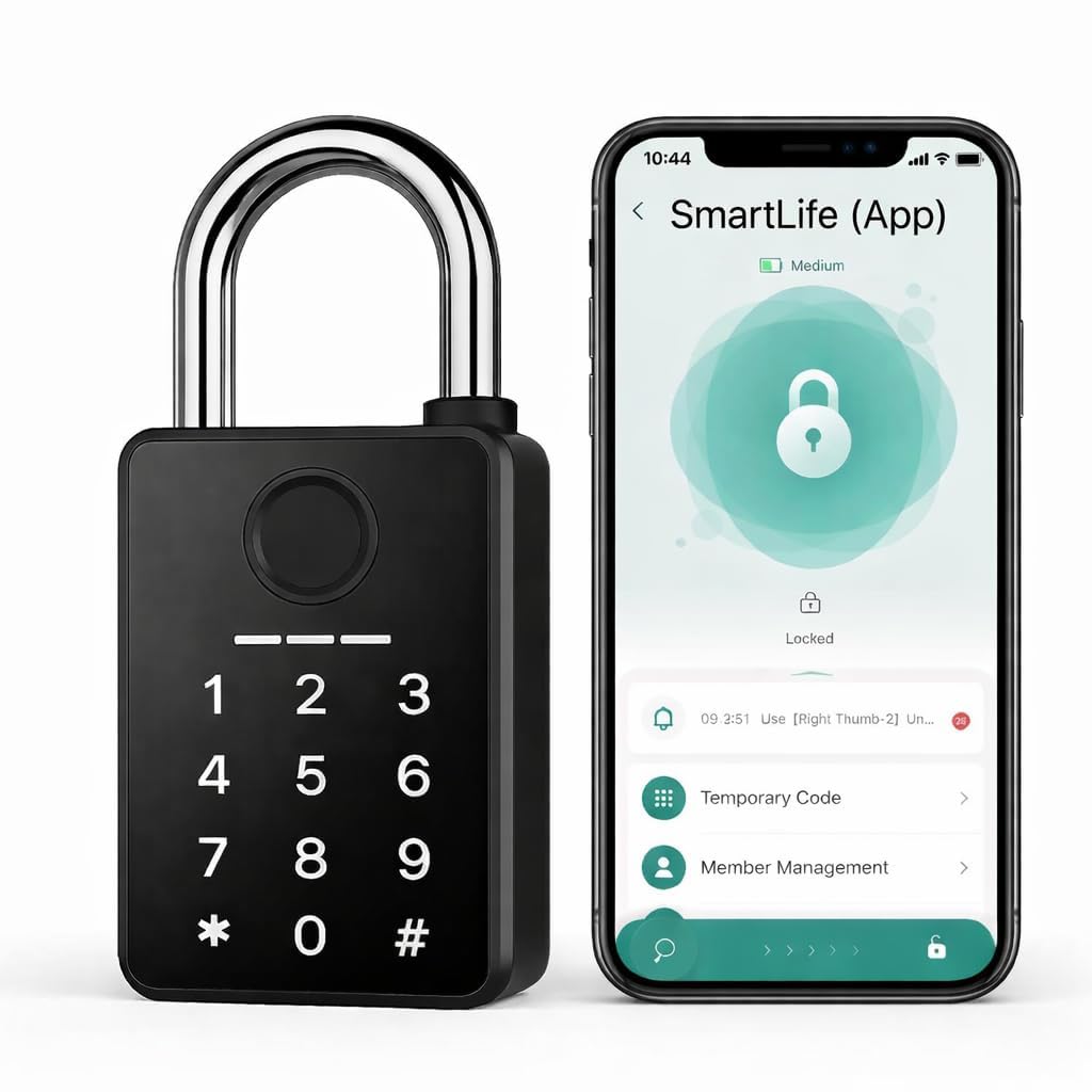 Smart Fingerprint & Password Padlock | 6-Way to Unlock