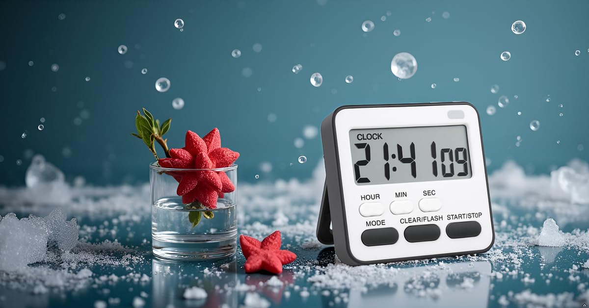 Digital Kitchen Timer & Stopwatch, Large Digit Countdown with Back Magnetic Retractable Stand