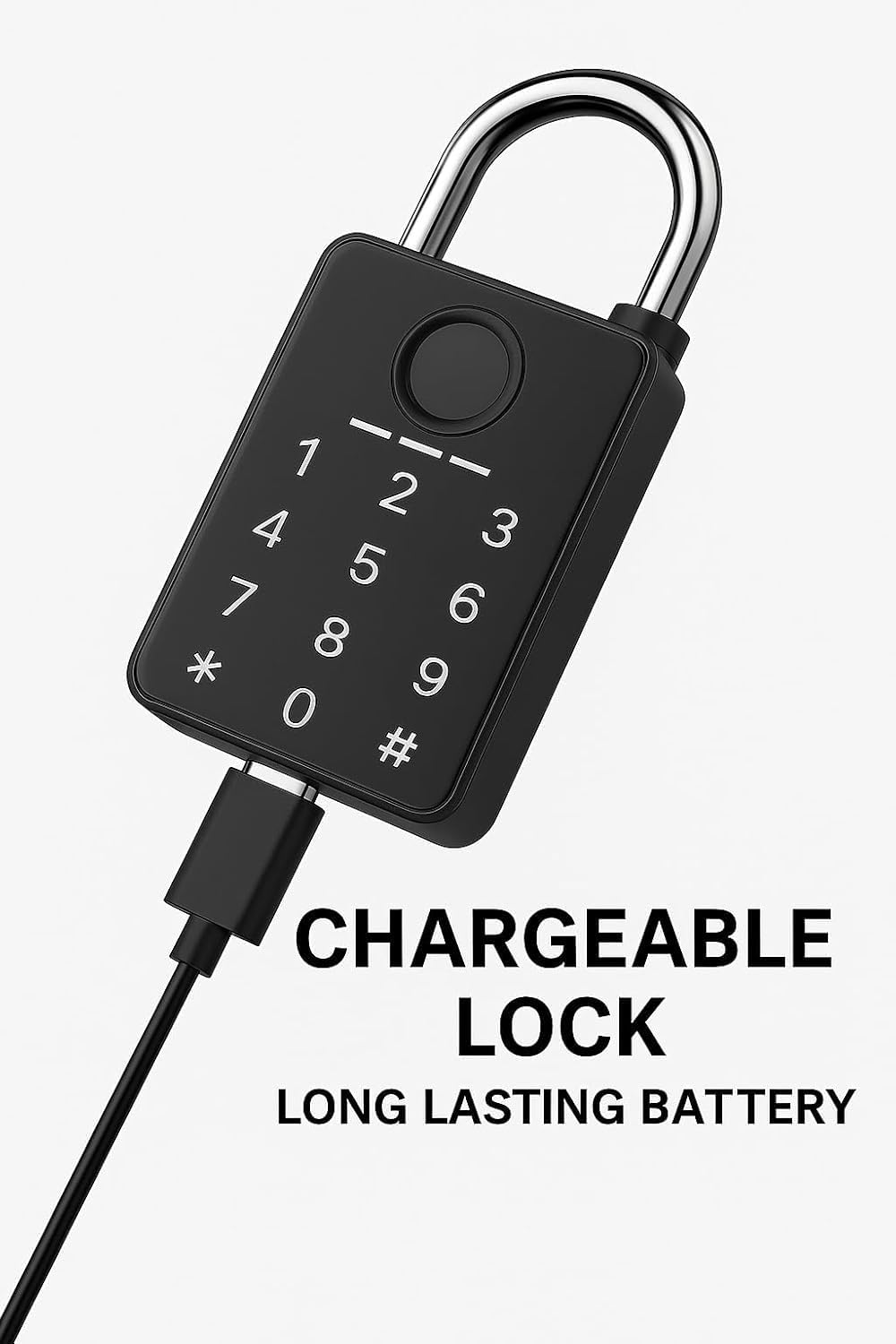 Smart Fingerprint & Password Padlock | 6-Way to Unlock