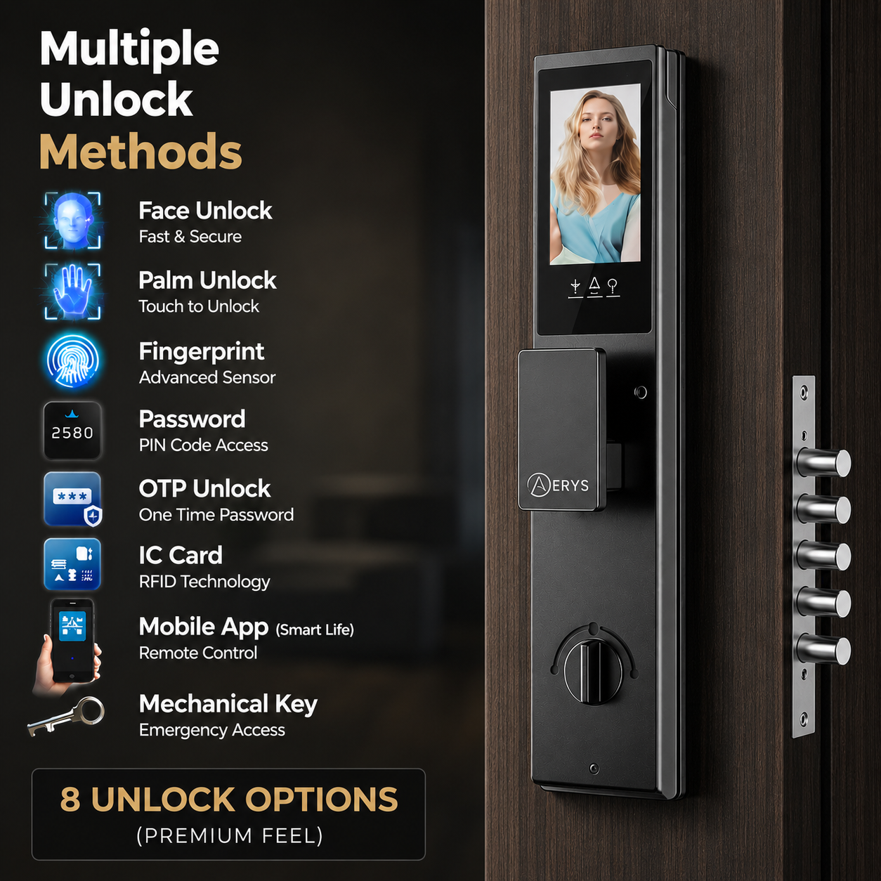 Smart Digital Door Lock OmniGuard 5X AquaShield
