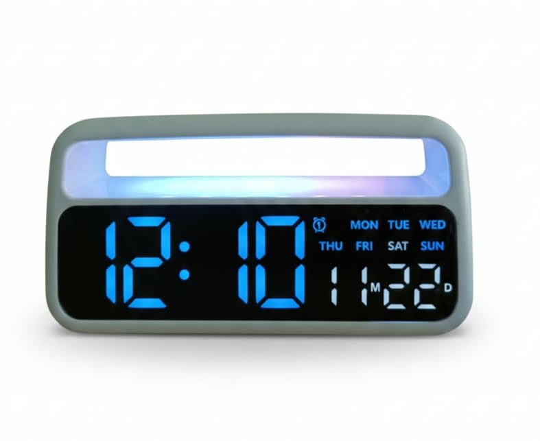 Digital Alarm Clock, Table Clock 7-Inch (Handle Alarm Clock)