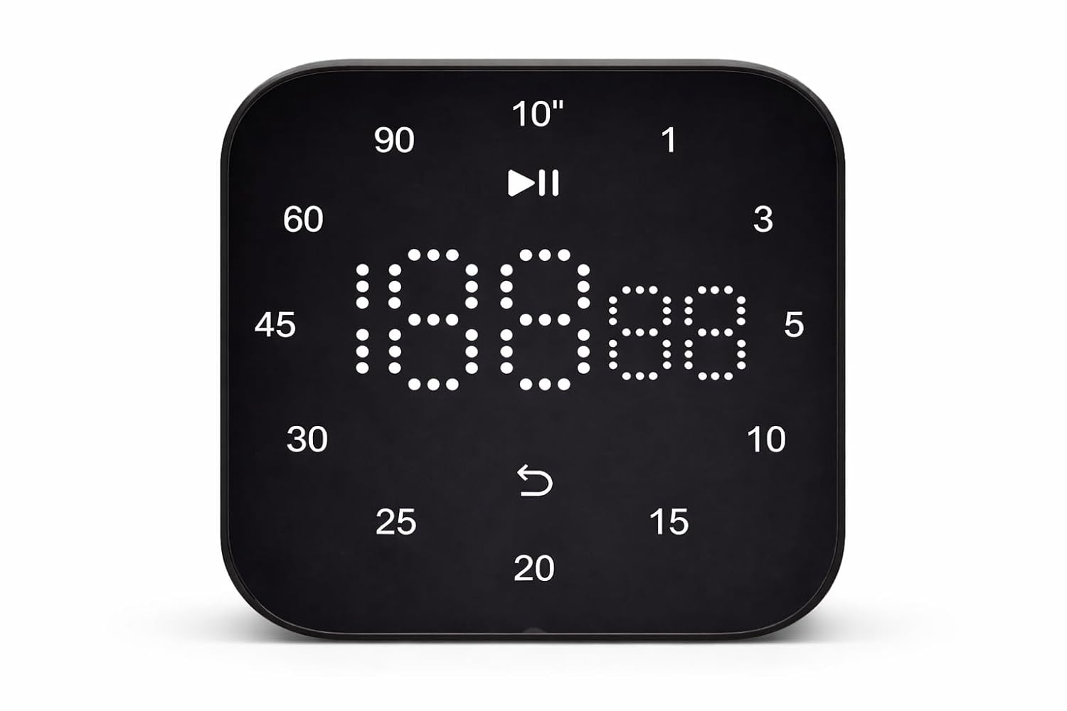 Touch Magnetic Digital Kitchen Timer, (Pure Black)