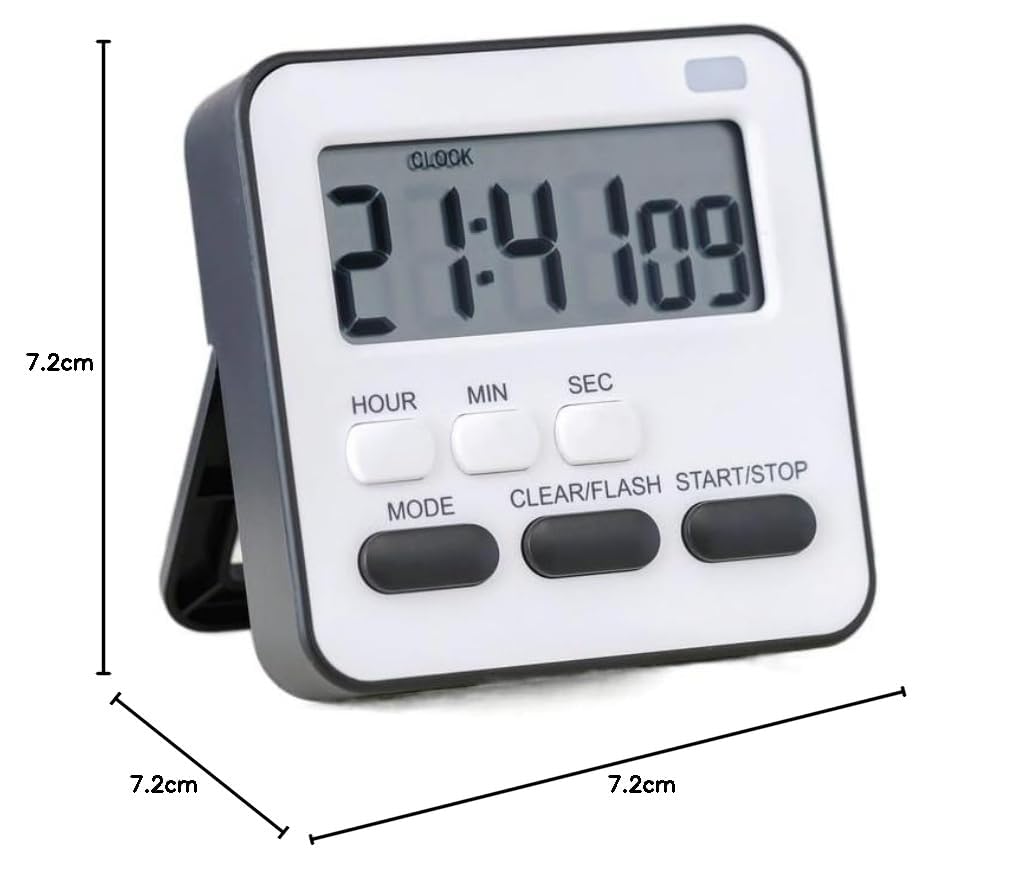 Digital Kitchen Timer & Stopwatch, Large Digit Countdown with Back Magnetic Retractable Stand