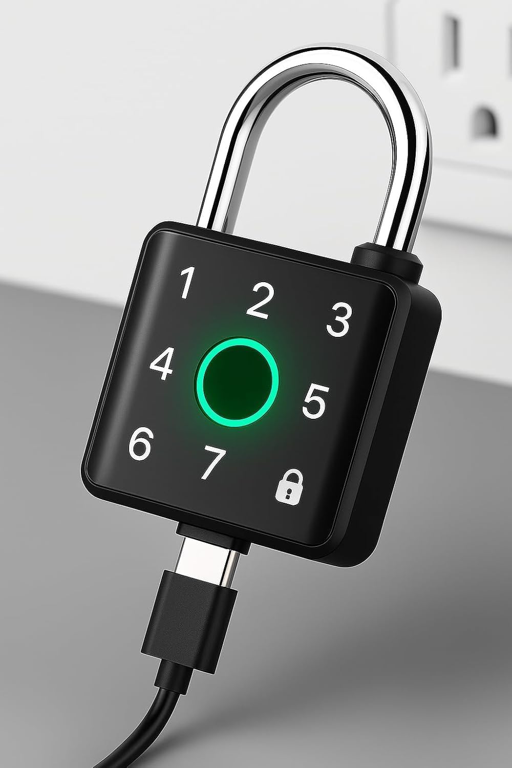 Smart Lock Fingerprint & Password Padlock | 5-Way to Unlock