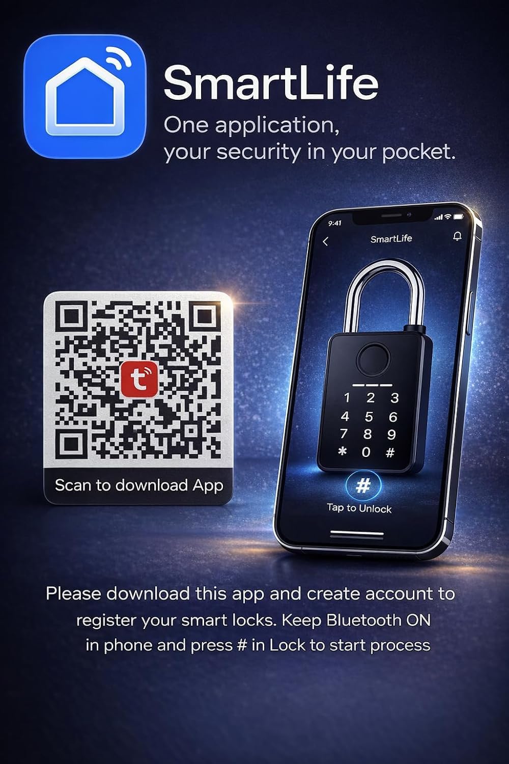 Smart Fingerprint & Password Padlock | 6-Way to Unlock