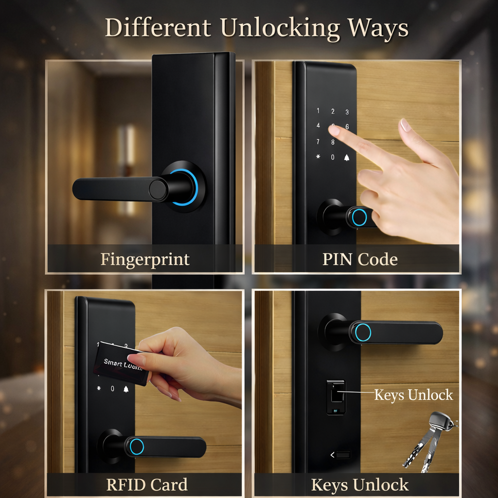 Smart Door Lock | 4-in-1 Digital Lock | Triple Cylinder Security