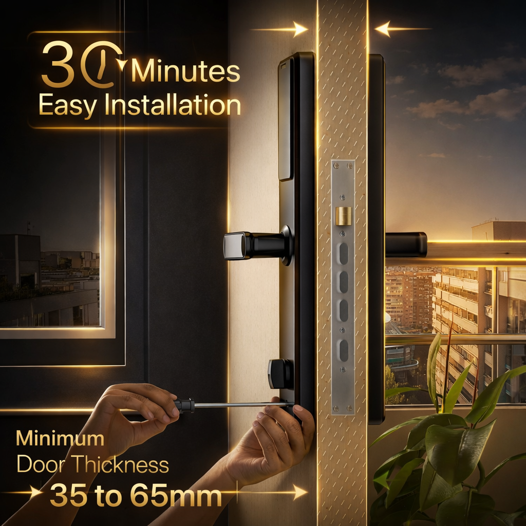 Smart Door Lock | 4-in-1 Digital Lock | Triple Cylinder Security