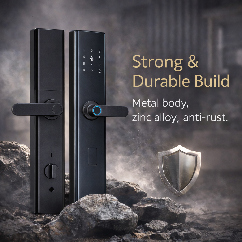 Smart Door Lock | 4-in-1 Digital Lock | Triple Cylinder Security